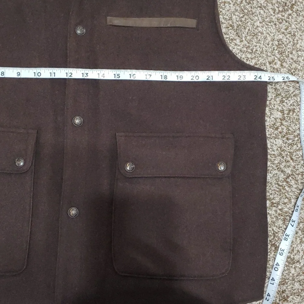 Cripple Creek Men's Brown Wool Blend Concealed Carry Vest Size XXL